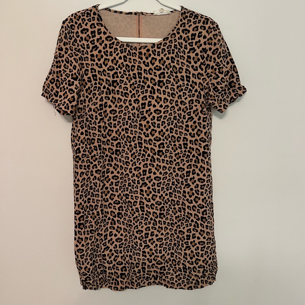 Entro Boutique Brand Animal Print Short Sleeve Mini Dress